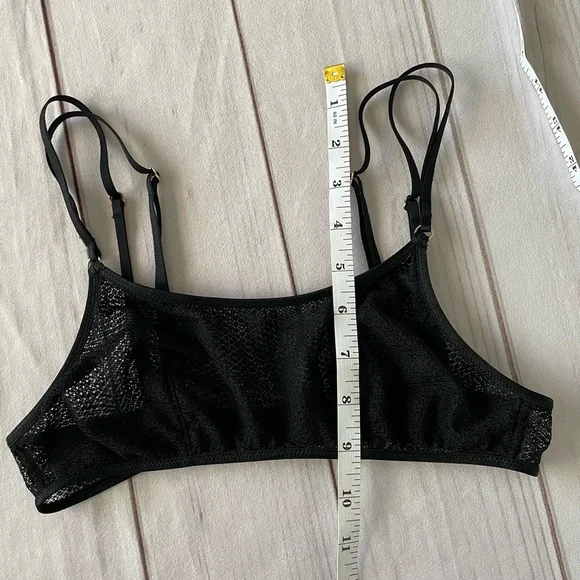 Victoria's Secret Sexy Sheer Mesh Scoop Neck Bralette Women’s XS Black Wireless - Picture 12 of 13
